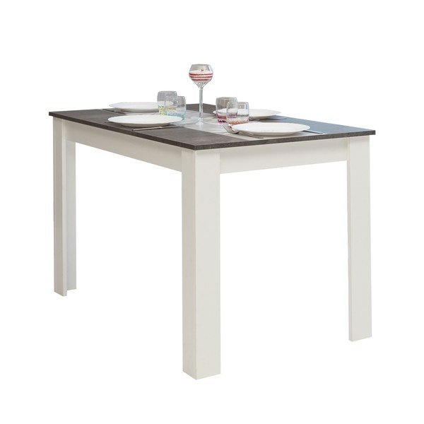 Biały stół z blatem w dekorze betonu 110x70 cm Nice – TemaHome -image-4