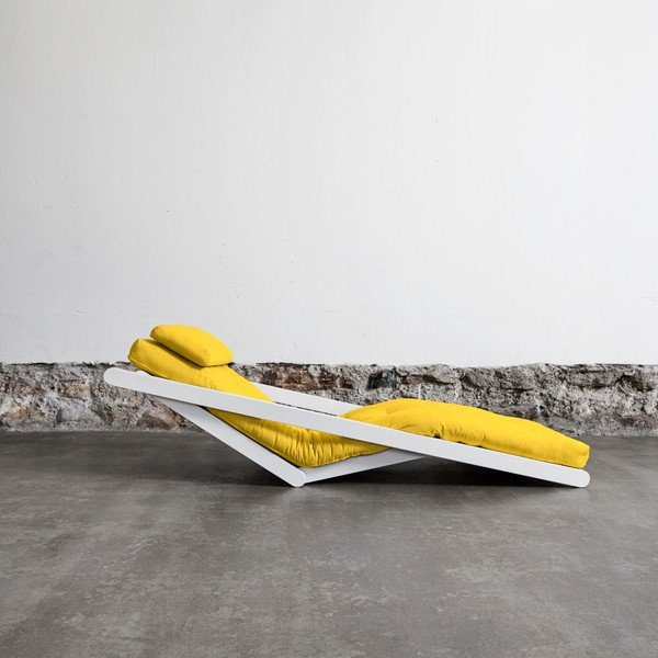 Szezlong rozkładany Karup Figo White/Amarillo-image-3