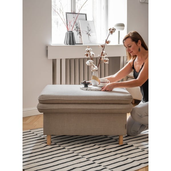 Jasnobrązowy podnóżek Simon – Miuform-image-2