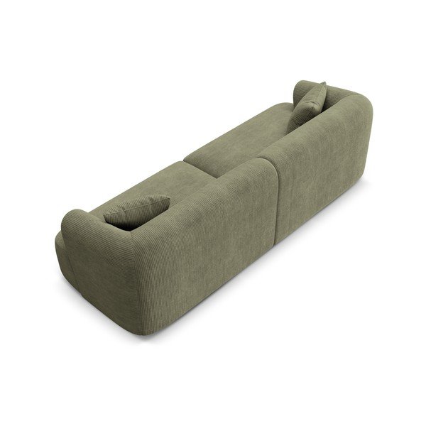 Zielona sztruksowa sofa 255 cm Campi – Cosmopolitan Design-image-4