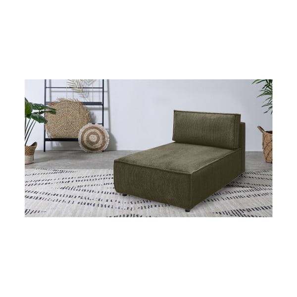 Jasnozielony sztruksowy moduł sofy (strona zmienna) Nihad modular – Bobochic Paris-image-1