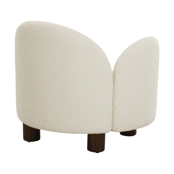 Biały fotel z materiału bouclé Honolulu – House Nordic-image-4