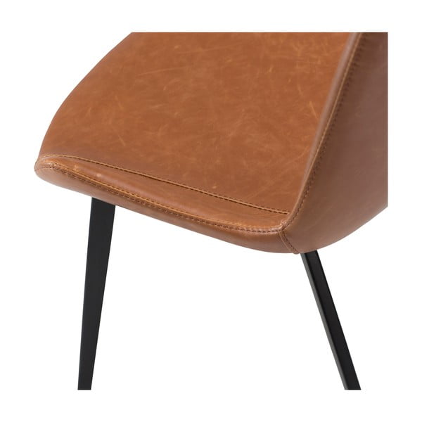 Brązowe krzesło z imitacji skóry DAN–FORM Denmark Hype-image-3