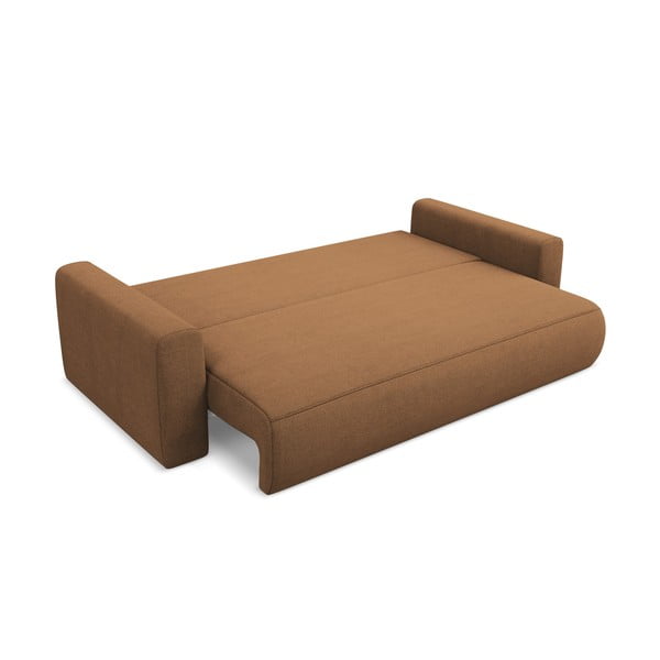 Rozkładana/ze schowkiem sofa w kolorze terakoty 238 cm Kapua – Makamii-image-4