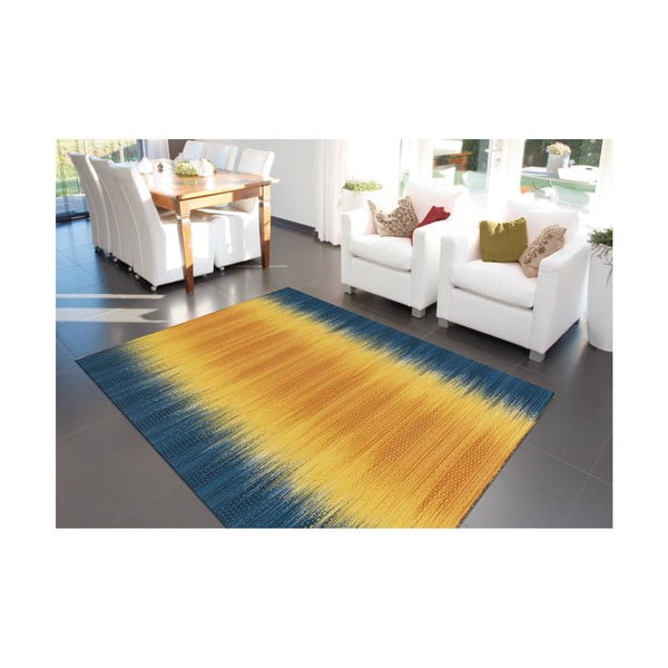 Niebiesko-żółty ręcznie wykonany dywan Arte Espina Sunset 8070, 140x200 cm