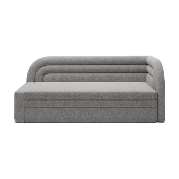 Szara rozkładana/ze schowkiem sofa z materiału bouclé prawostronna 223 cm Fabillo – ELTAP