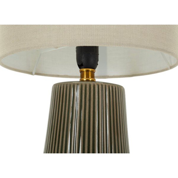 Lampa stołowa ceramiczna w kolorze khaki/kremowa z tekstylnym kloszem (wysokość 41,5 cm) Harmony – Mauro Ferretti-image-3