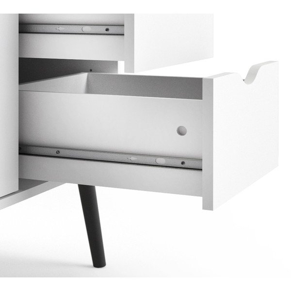 Czarno-biała komoda Tvilum Oslo, 147 x 82 cm-image-1