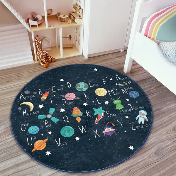 Ciemnoniebieski dywan dziecięcy ø 100 cm Comfort – Mila Home-image-3