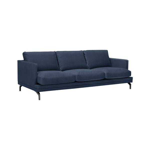 Ciemnoniebieska sofa z czarną konstrukcją Windsor & Co Sofas Jupiter-image-1
