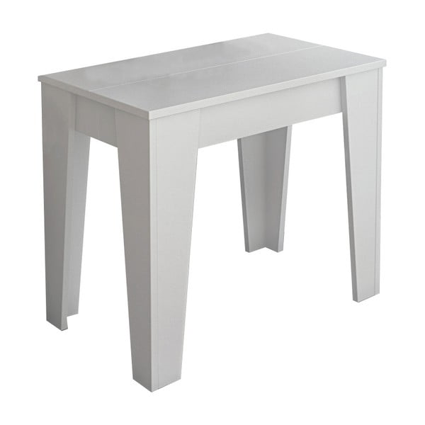 Biały stół drewniany z 6 częściami przedłużającymi Tomasucci Charlie, 75x90x50 cm