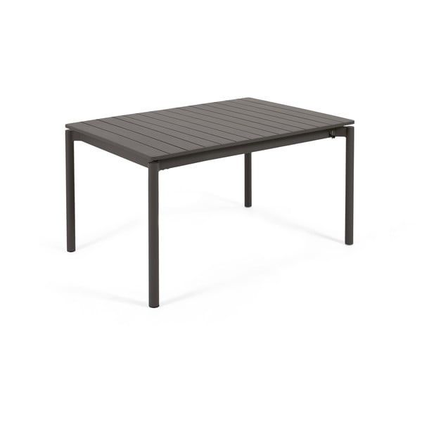 Czarny aluminiowy stół ogrodowy Kave Home Zaltana, 140x90 cm