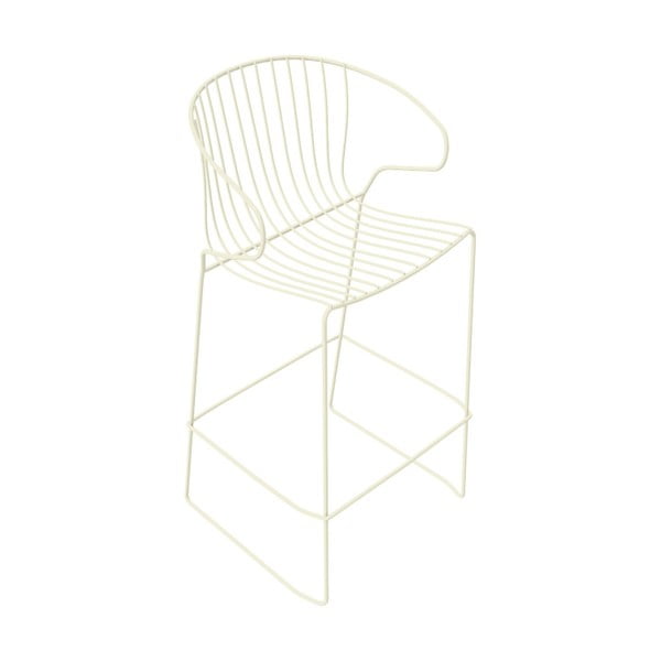 Białe krzesło barowe Isimar Bolonia