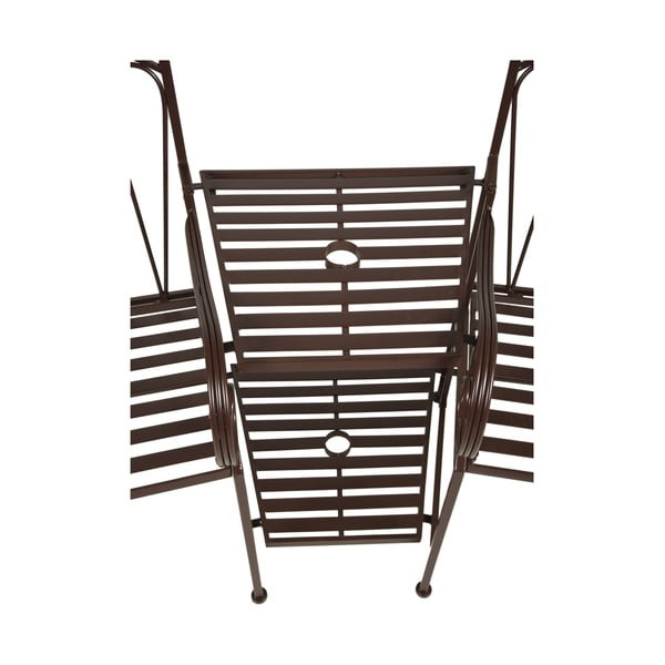 Czarna metalowa ławka ogrodowa Rinjani – Garden Pleasure-image-3