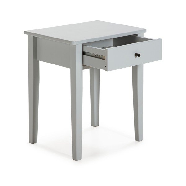 Jasnoszara szafka nocna z drewna sosnowego Bart – Marckeric-image-2