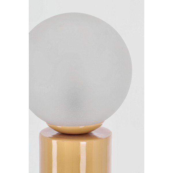 Metalowa lampa stołowa ze szklanym kloszem (wysokość 47 cm) Malton – Bizzotto-image-3