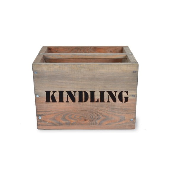 Skrzyneczka na drwa z drewna świerkowego Garden Trading Kindling, 28x28 cm