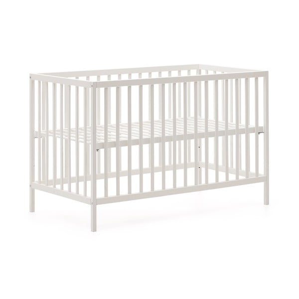 Białe łóżeczko z litego drewna bukowego 60x120 cm Shantal – Kave Home-image-3