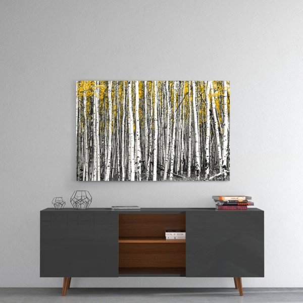 Szklany obraz Insigne Yellow Forest, 110x70 cm-image-1