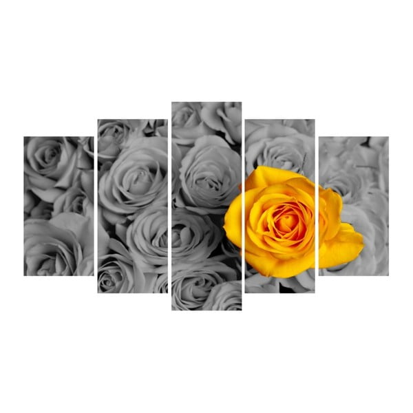 Obraz wieloczęściowy 3D Art Gris Flower, 102x60 cm