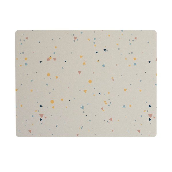 Beżowa mata stołowa The Wild Hug Tiny Geometry, 55 x 35 cm