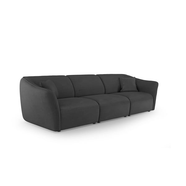 Ciemnoszara sofa z materiału bouclé 292 cm Tokyo – Cosmopolitan Design-image-1