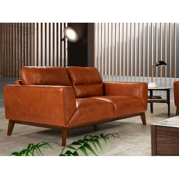Skórzana sofa Ángel Cerdá Cognac, 216 cm-image-3