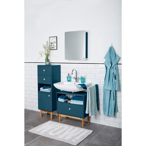 Ciemnoturkusowa wysoka/wisząca szafka łazienkowa 40x100 cm Color Bath – Tom Tailor-image-1