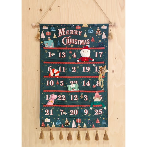 Bawełniany wiszący kalendarz adwentowy eleanor stuart, 52x88 cm-image-1