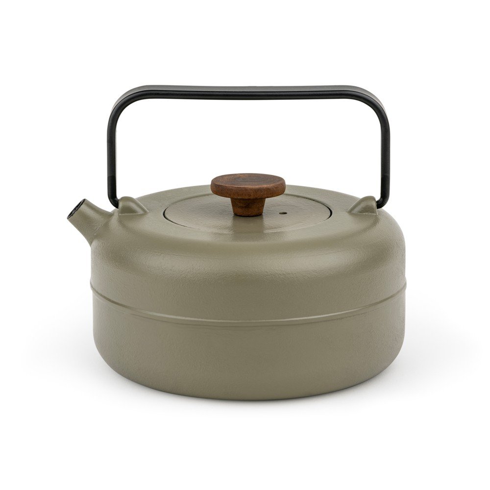 Żeliwny dzbanek do herbaty z sitkiem w kolorze khaki 750 ml Henan – Bredemeijer