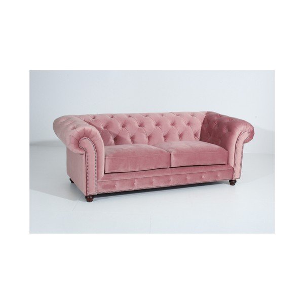 Różowa sofa Max Winzer Orleans Velvet, 216 cm-image-1