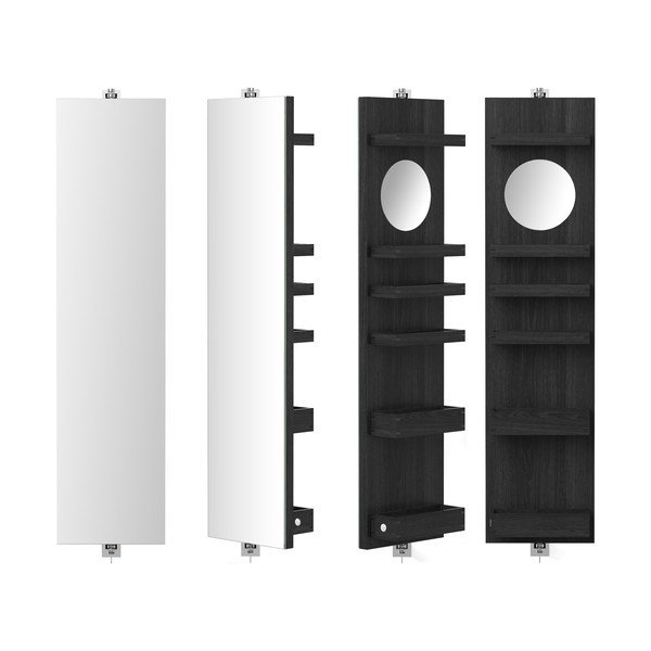 Lustro obrotowe ze schowkiem Wireworks Dark, wys. 114 cm-image-1