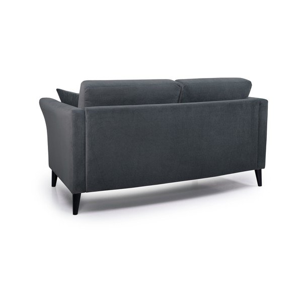 Ciemnoszara aksamitna sofa Scandic Eden, 165 cm-image-3