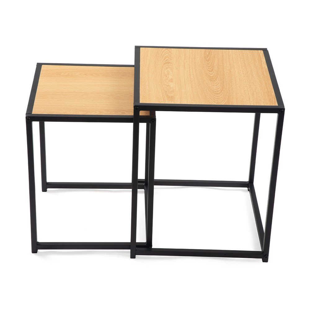 Stoliki w dekorze dębu zestaw 2 szt. 38x38 cm Noah – Bonami Essentials (zdjęcie 6)