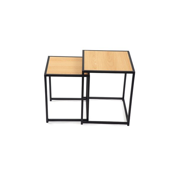 Stoliki w dekorze dębu zestaw 2 szt. 38x38 cm Noah – Bonami Essentials-image-2