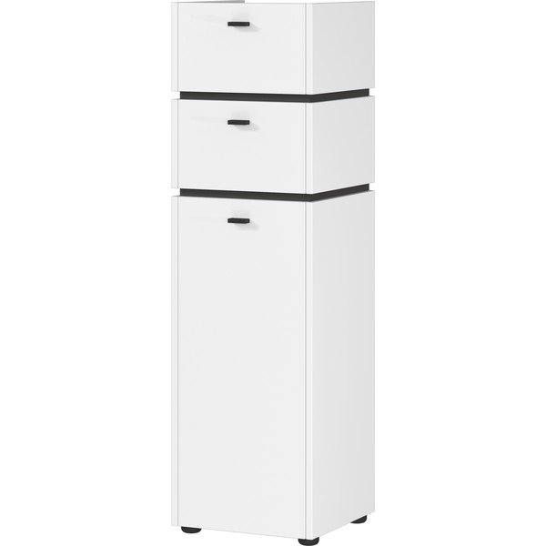 Biała wysoka szafka łazienkowa 34x117 cm Modesto – Germania-image-2