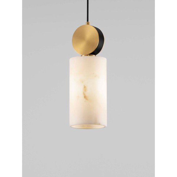 Kremowa/w kolorze mosiądzu lampa wisząca w dekorze kamienia ø 12 cm Maru – Nova Luce-image-2
