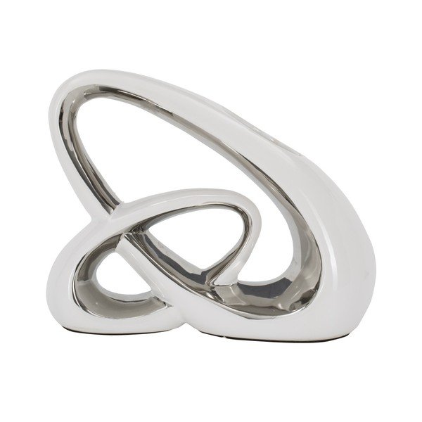 Biało-srebrny wazon ceramiczny Mauro Ferretti Bling-image-4