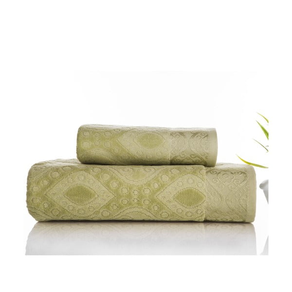 Zestaw 2 ręczników Sal Green, 50x90 cm i 70x140 cm