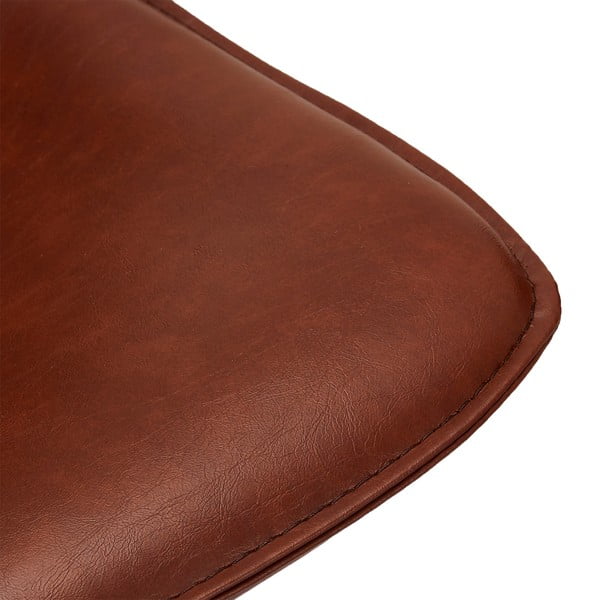 Jasnobrązowe hokery z imitacji skóry zestaw 2 szt. (wysokość siedziska 70 cm) Isabel – Furnhouse-image-1