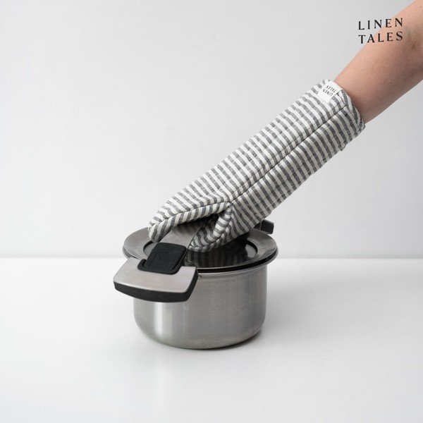 Lniana rękawica kuchenna Thin Black Stripes – Linen Tales-image-1