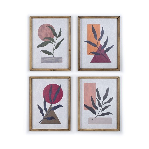 Zestaw 4 obrazów Kate Louise Plants, 36x48 cm