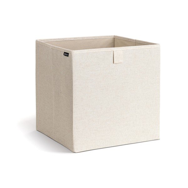 Beżowy tekstylny pojemnik 32x31,5x31,5 cm Soft Storage Cube – Bigso-image-4