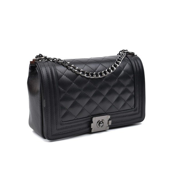 Czarna skórzana torebka Anna Luchini Masika-image-2