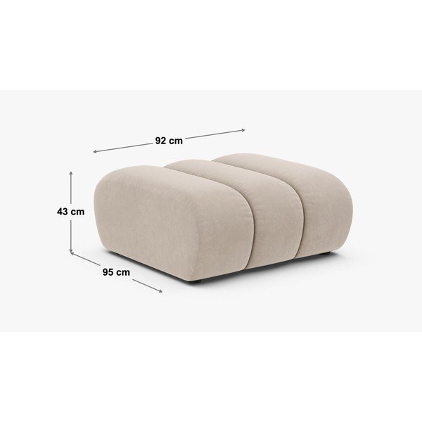 Zielony podnóżek z tkaniny szenilowej Lupine – Micadoni -image-3