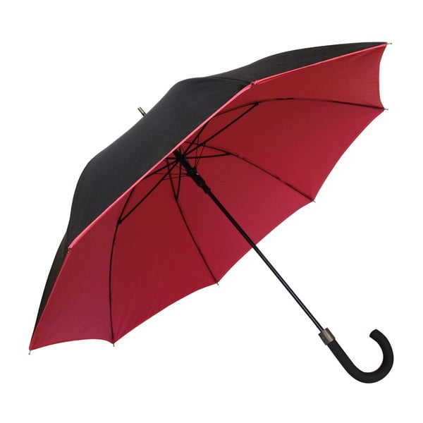 Czerwono-czarny parasol Ambiance Susino Noir Rouge, ⌀ 104 cm