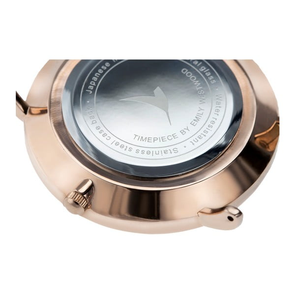 Zegarek damski z szarym paskiem ze stali nierdzewnej w srebrnej barwie Emily Westwood Luxury-image-2