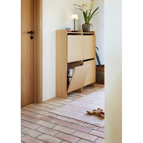 Uchylna szafka na buty w dekorze dębu w naturalnym kolorze 50x110x24 cm Forma – Hübsch-image-1