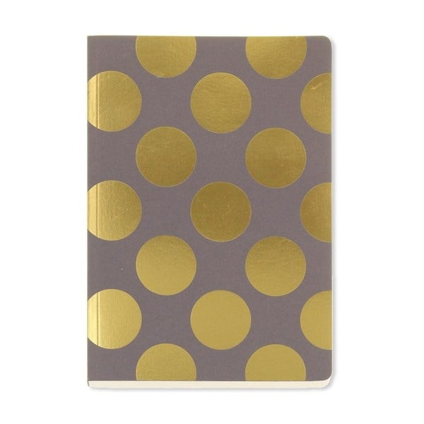 Notes A5 Go Stationery Gold Polka Taupe