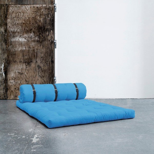 Sofa rozkładana z paskiem Karup Buckle Up Horizon Blue-image-1